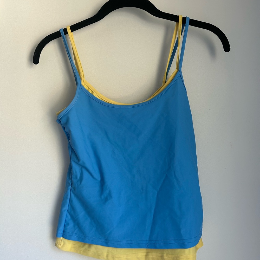 Blue and Yellow Women's Tank Top